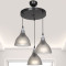 3-light ceiling lamp Orazio pakoworld E27 dark grey-black D40x80cm