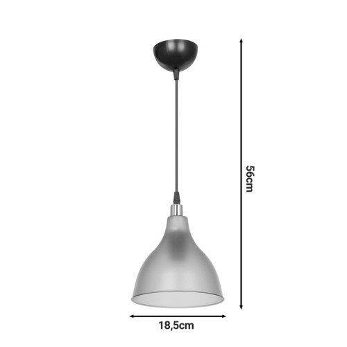 Ceiling light Orazio pakoworld Ε27 dark grey-black D18.5x56cm Ceiling light Orazio pakoworld Ε27 dark grey-black D18.5x56cm