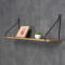 Wall shelf Tars pakoworld sonoma-black 72x20x27cm