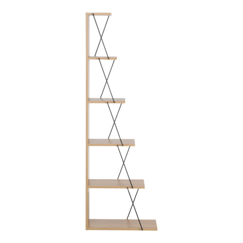 Bookcase mini Tars pakoworld sonoma- black 50x22x150cm