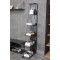 Bookcase mini Tars pakoworld dark grey-black 50x22x150cm