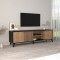 Tv stand Flipter pakoworld melamine sonoma-black 180x40x51cm