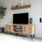 Tv unit Jianxi pakoworld melamine natural-black 180x40x51cm