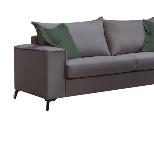 3 seater Verona sofa anthracite - cypress cushions 225x93x100cm