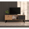 Tv stand Loijo pakoworld melamine walnut-dark grey 140x30x53,5cm