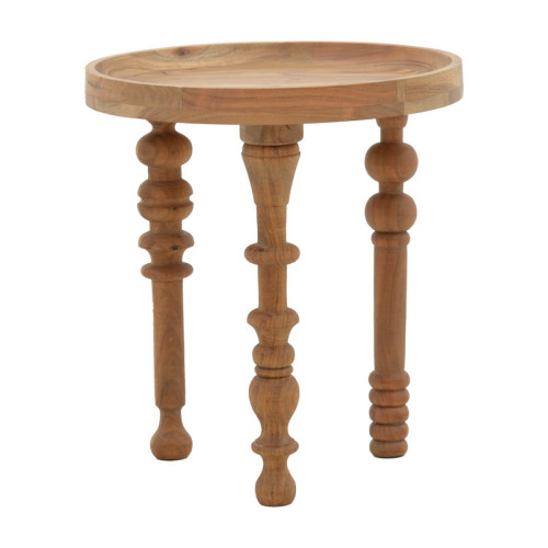 Side tables set 2pcs Kelly pakoworld solid acacia wood walnut