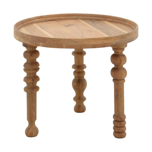 Side tables set 2pcs Kelly pakoworld solid acacia wood walnut