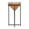 Side table Miles pakoworld solid acacia wood walnut-black 29x29x54cm