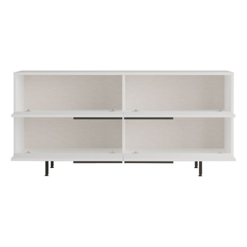 Buffet Lebon pakoworld melamine white-black 160x44.5x74cm Buffet Lebon pakoworld melamine white-black 160x44.5x74cm