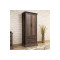 Wardrobe Mozart  with 2 doors and drawers in walnut colour 83x52x202,5cm