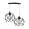 2-light ceiling light Zocie pakoworld E27 black Φ30x70cm