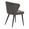 Chair Mattia pakoworld fabric anthracite-black metal leg 55x53x80cm