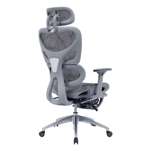 Office chair manager with footrest Thelonius pakoworld mesh grey