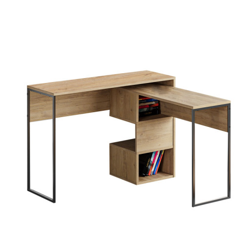 Working foldable desk Badau pakoworld melamine natural 110x37x77cm Working foldable desk Badau pakoworld melamine natural 110x37x77cm