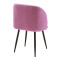 Armchair Oasis pakoworld velvet pink-black metal legs 54x52x84cm