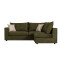 Reversible polymorphic sofa Artemis pakoworld green antique fabric-ivory cushion 240x187x95cm