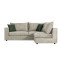 Reversible polymorphic sofa Artemis pakoworld ecru antique fabric-green cushion 240x187x95cm