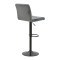 Bar stool Remina pakoworld folding gray velvet-black metal 45x53x112cm