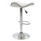 Bar stool Enzo pakoworld folding white pu-chrome metal 45x44x87cm