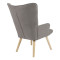 Armchair Fluffy pakoworld fabric grey-natural 75x69x96cm