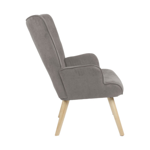Armchair Fluffy pakoworld fabric grey-natural 75x69x96cm