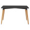 Dining table Natali MDF top black-natural legs 120x80x76cm