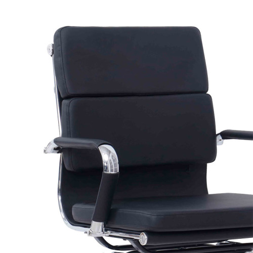 Visitor office chair Tokyo pakoworld black pu 55.5x52x88cm