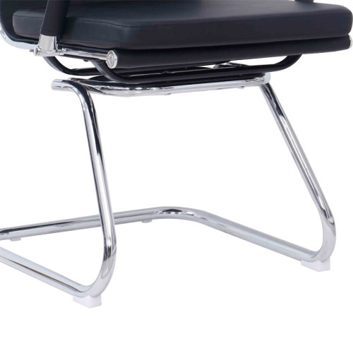 Visitor office chair Tokyo pakoworld black pu 55.5x52x88cm Visitor office chair Tokyo pakoworld black pu 55.5x52x88cm