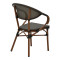 Garden armchair Isaia pakoworld dark brown aluminum-textilene black 57x57x83cm