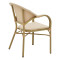 Garden armchair Elyza pakoworld gold aluminum-beige textilene 57x62x84cm