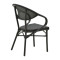 Garden armchair Isaia pakoworld black aluminum-textilene black 57x57x83cm
