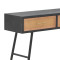 Console Hasmia Inart natural-black wood-metal 110x35x76cm