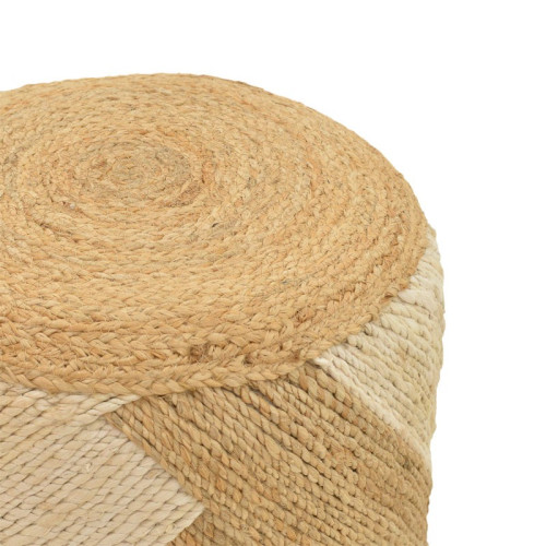 Puff stool Elision Inart natural-beige 100% jute 40x40x40cm