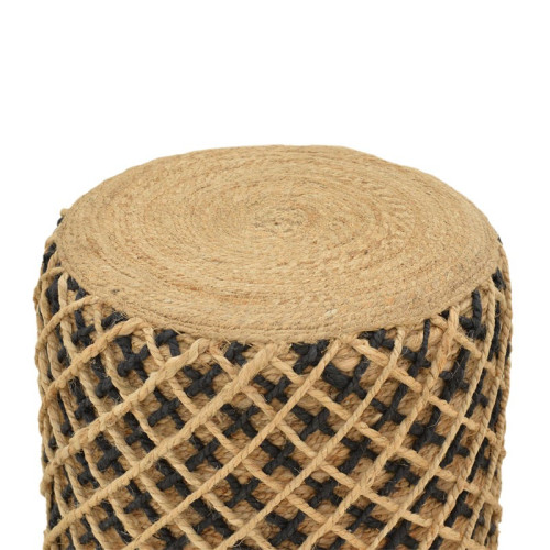 Puff stool Nelly Inart natural 100% jute 40x40x40cm