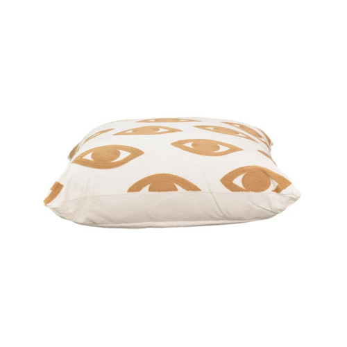 Pillow Eyes Inart natural-white 45x45x2.5cm