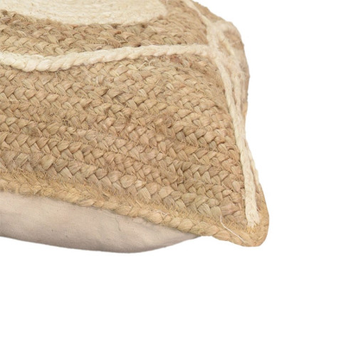 Pillow Foliens Inart natural-ecru 100% jute 45x45x2.5cm Pillow Foliens Inart natural-ecru 100% jute 45x45x2.5cm