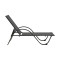 Deckchair with arms Cinch pakoworld grey aluminium- grey textilene