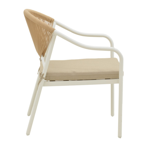 Armchair Jerqui pakoworld wicker rattan natural-metal bege legs 60x64x78cm Armchair Jerqui pakoworld wicker rattan natural-metal bege legs 60x64x78cm