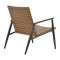 Garden armchair Eamon pakoworld metal black textilene brown 73,5χ62χ77cm