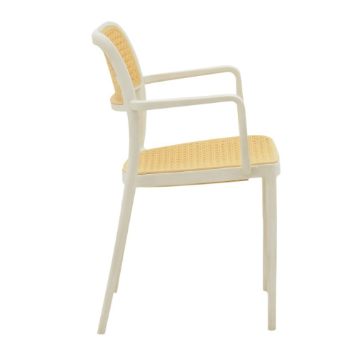 Armchair Westley pakoworld pp natural-white 58x47x81cm Armchair Westley pakoworld pp natural-white 58x47x81cm