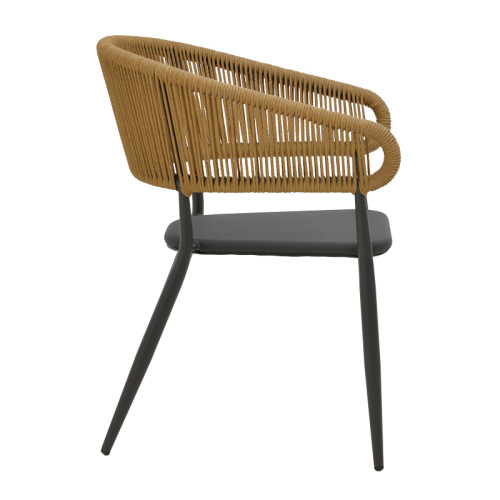 Garden armchair Raven pakoworld rattan beige-dark grey 57x62x78cm