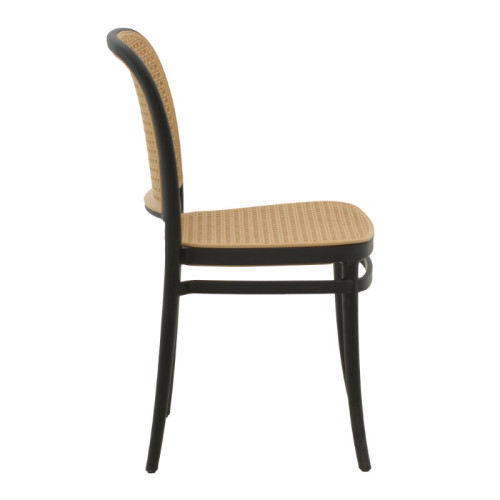 Chair Nereus pakoworld pp natural-black 45x43x84cm Chair Nereus pakoworld pp natural-black 45x43x84cm