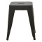 Stool Utopia pakoworld metal black matte 30x30x45cm