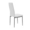 Chair Parker pakoworld metal-PU white-grey leg 42x48x98cm