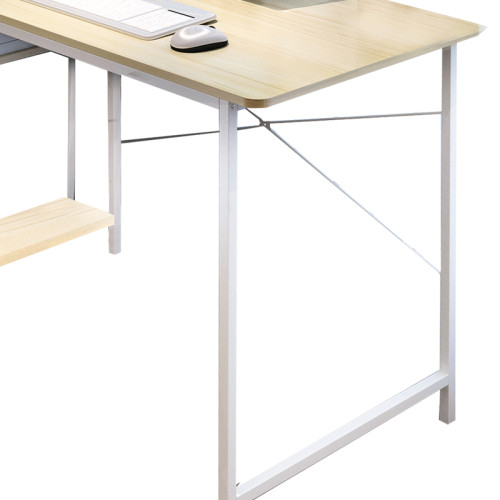 Work desk Adrian pakoworld melamine dark natural-white 120x64x120cm Work desk Adrian pakoworld melamine dark natural-white 120x64x120cm