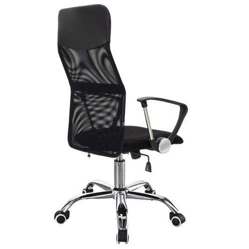 Manager office chair Joel I pakoworld fabric mesh black 60x60x109-118cm