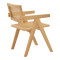 Armchair Kalen pakoworld natural rubberwood 52x59x79cm