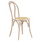 Chair Azhel pakoworld white wash beech wood-rattan natural seat 41x50x89cm