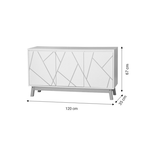Aria pakoworld buffet white-natural 120x35x67cm Aria pakoworld buffet white-natural 120x35x67cm