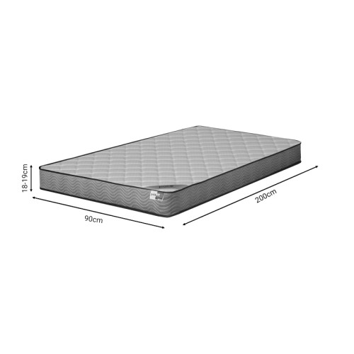 Mattress Frezio pakoworld pocket spring roll pack double sided 18-19cm 90x200cm
